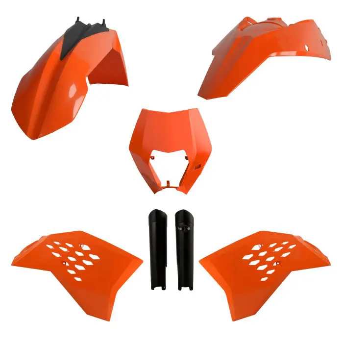 KIT PLÁSTICOS POLISPORT KTM EXC/EXC-F/XC-W/XCF-W 08/11 - OEM COLOR - Image 1