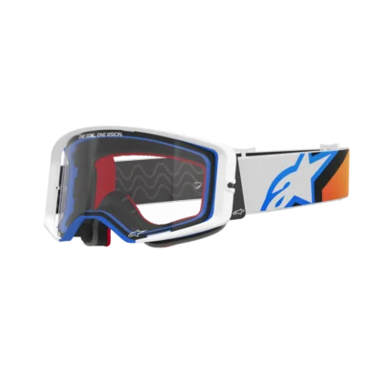 ÓCULOS ALPINESTARS SUPERTECH CORP BLUE/ORANGE - LENTE TRANSPARENTE
