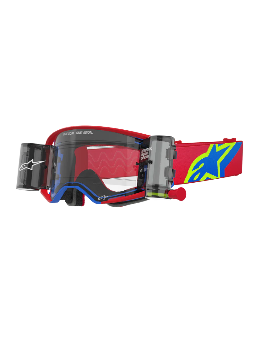 5100425-3122_f-Supertech-Corp-Goggle-Red-Blue-Clear-Roll-Off ÓCULOS ALPINESTARS SUPERTECH CORP ROLL-OFF - BLUE/RED - Image 1