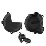 KIT PROTEÇÃO TAMPAS DO MOTOR POLISPORT BETA RR 200/250/300 2T 18/24  RR X-PRO 250/300 2T 25 RR X Trainer 300 18/25 - BLACK