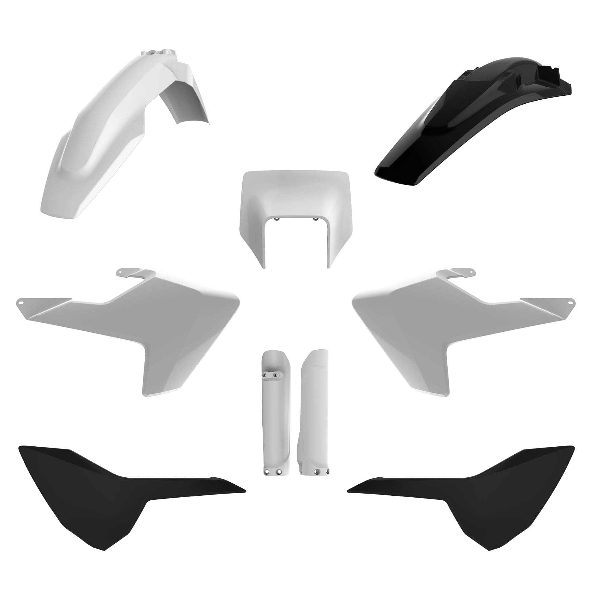 1731407077_4ee0b181c43b18253ad58c00970217f4 KIT PLÁSTICOS POLISPORT HUSQVARNA TE/FE 17/19 - BLACK/WHITE - Image 1