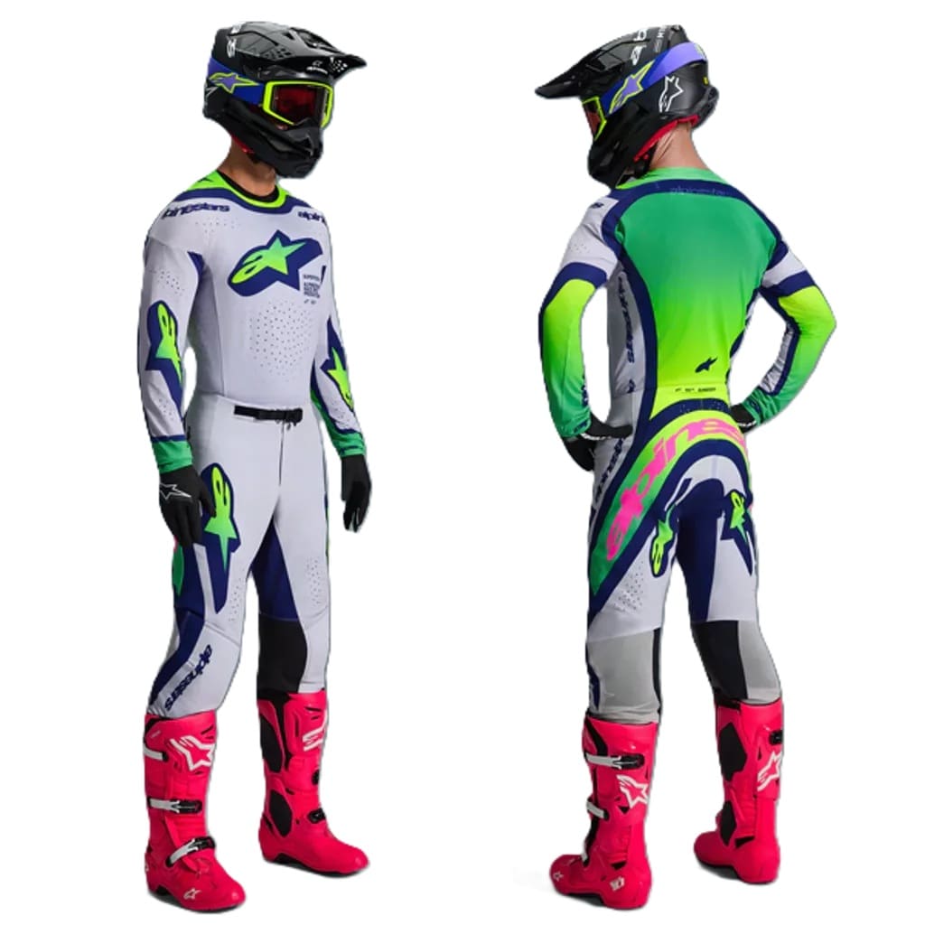 KitCombo-Supertech-Vista-LtGreyYellFlBlue-3 FATO ALPINESTARS SUPERTECH VISTA - AZUL/CINZENTO/AMARELO FLUO - Image 1