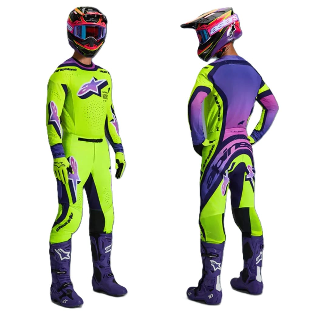 KitCombo-Supertech-Vista-YellPurpBlk-3 FATO ALPINESTARS SUPERTECH VISTA - BLACK/PURPLE/YELLOW FLUO - Image 1