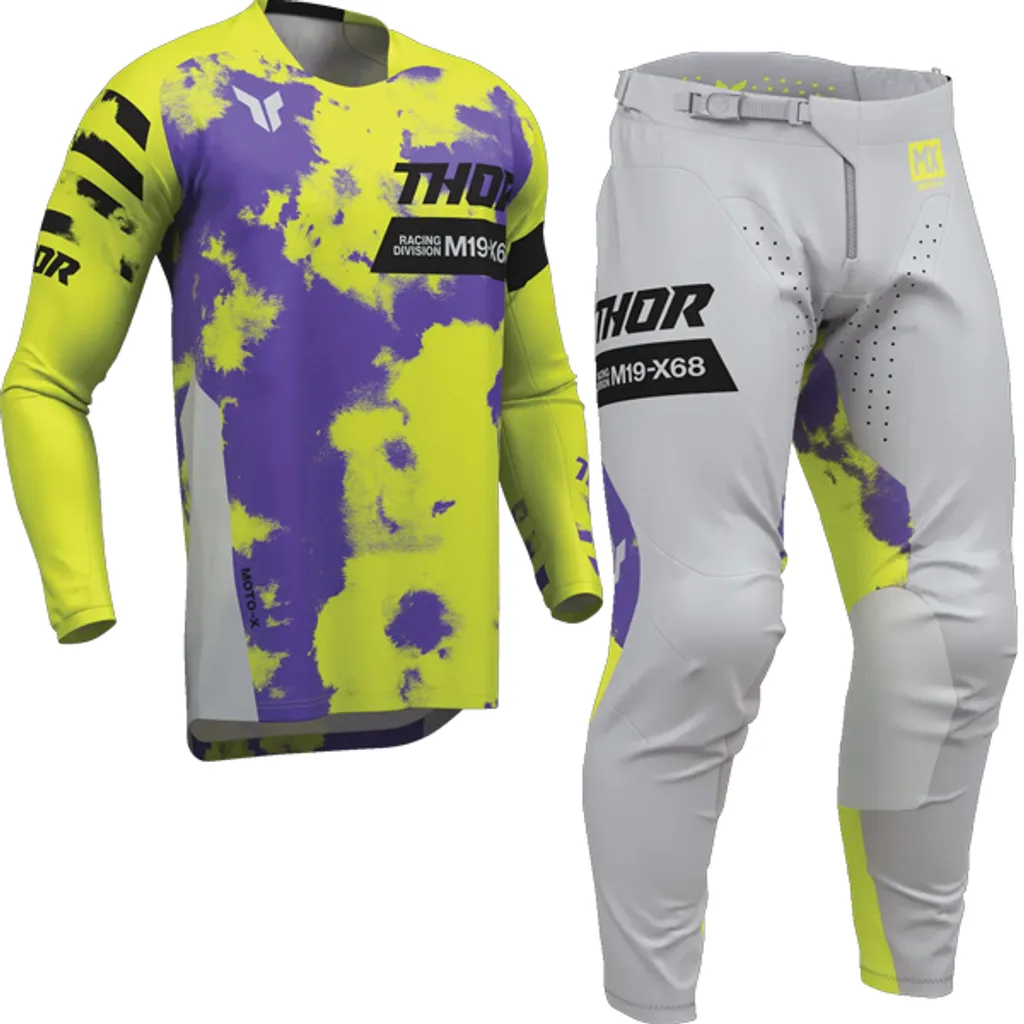MOTOMX5 FATO CRIANÇA THOR LAUNCHMODE BLEACH - CINZENTO/AMARELO FLUO - Image 1