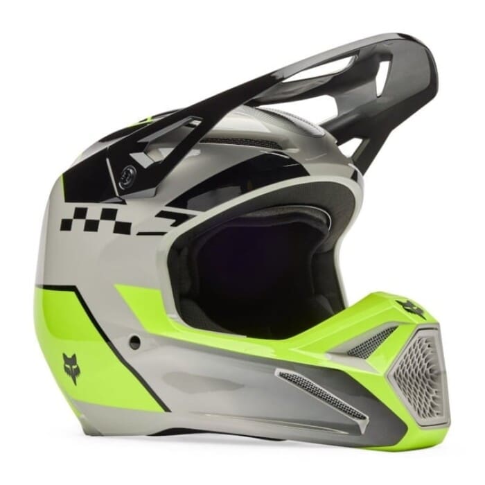 36379-086-YS-P-DJKRRNW9 CAPACETE CRIANÇA FOX V1 COLLECT - CINZENTO/AMARELO FLUO - Image 1