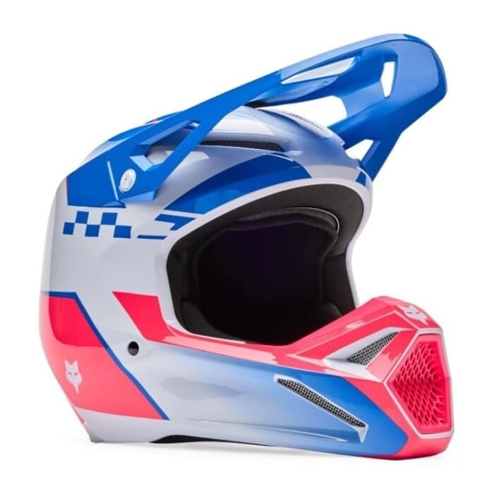 36379-A01-YS-P-QCMLXF4U CAPACETE CRIANÇA FOX V1 COLLECT - AZUL/ROSA - Image 1