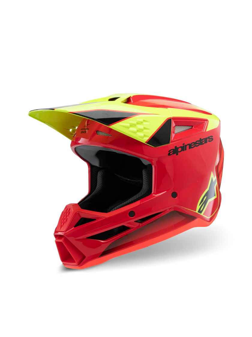 8301725-3051-fr_s-m3-youth-fray-helmet_97c109cf-56a8-4825-a92f-9e390c2b4c4f CAPACETE CRIANÇA ALPINESTARS S-M3 FRAY - PRETO/VERMELHO/AMARELO FLUO - Image 1