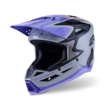 CAPACETE CRIANÇA ALPINESTARS S-M3 JETTSON - PRETO/CINZENTO/ROXO