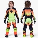 FATO FOX CRIANÇA 180 SHIELD - PRETO/AMARELO FLUO
