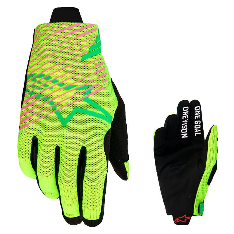 Gants_Cross_Alpi_687e033278023 LUVAS ALPINESTARS RADAR PRO - VERDE/ROSA/AMARELO FLUO - Image 1