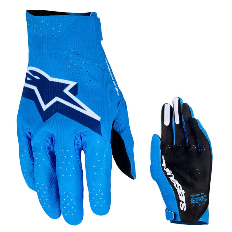 Gants_Cross_Alpi_687e06d7f16af LUVAS ALPINESTARS SUPERTECH MX - AZUL/BRANCO - Image 1