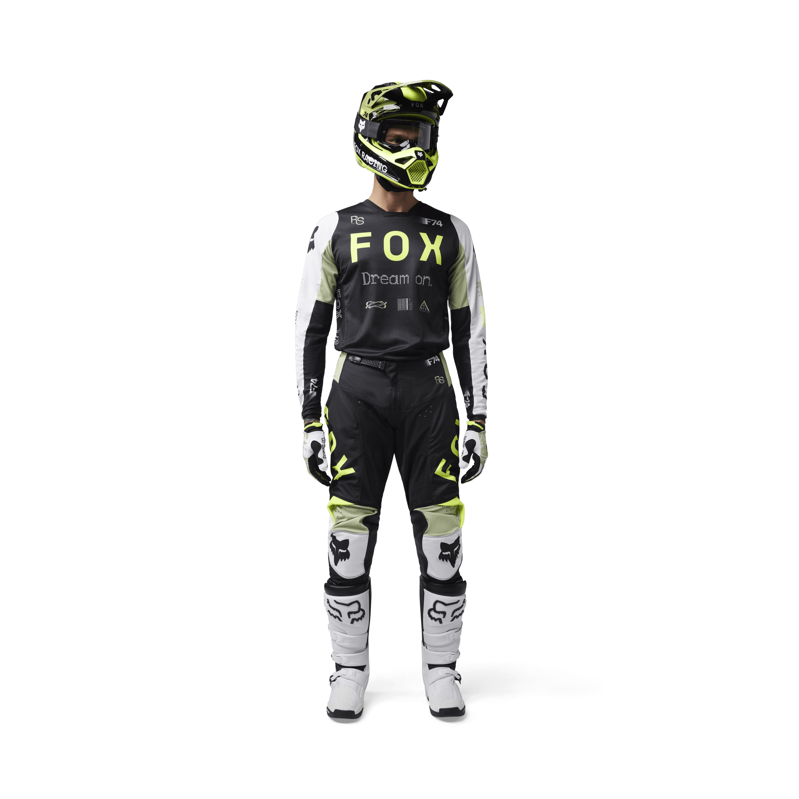 MOTOMX FATO FOX 180 RACE SPEC - PRETO/AMARELO FLUO - Image 1