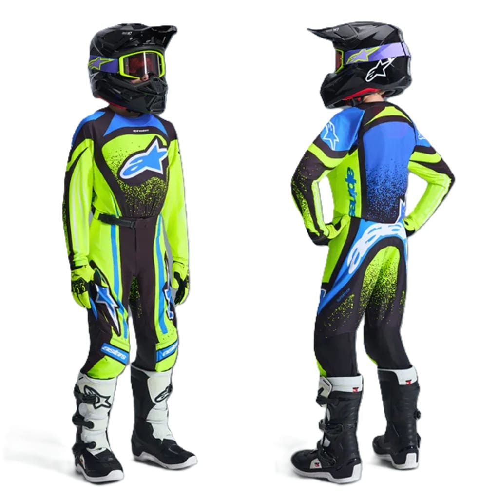 MOTOMX2 FATO ALPINESTARS CRIANÇA SUPERTECH NOMUR - AZUL/AMARELO FLUO - Image 1