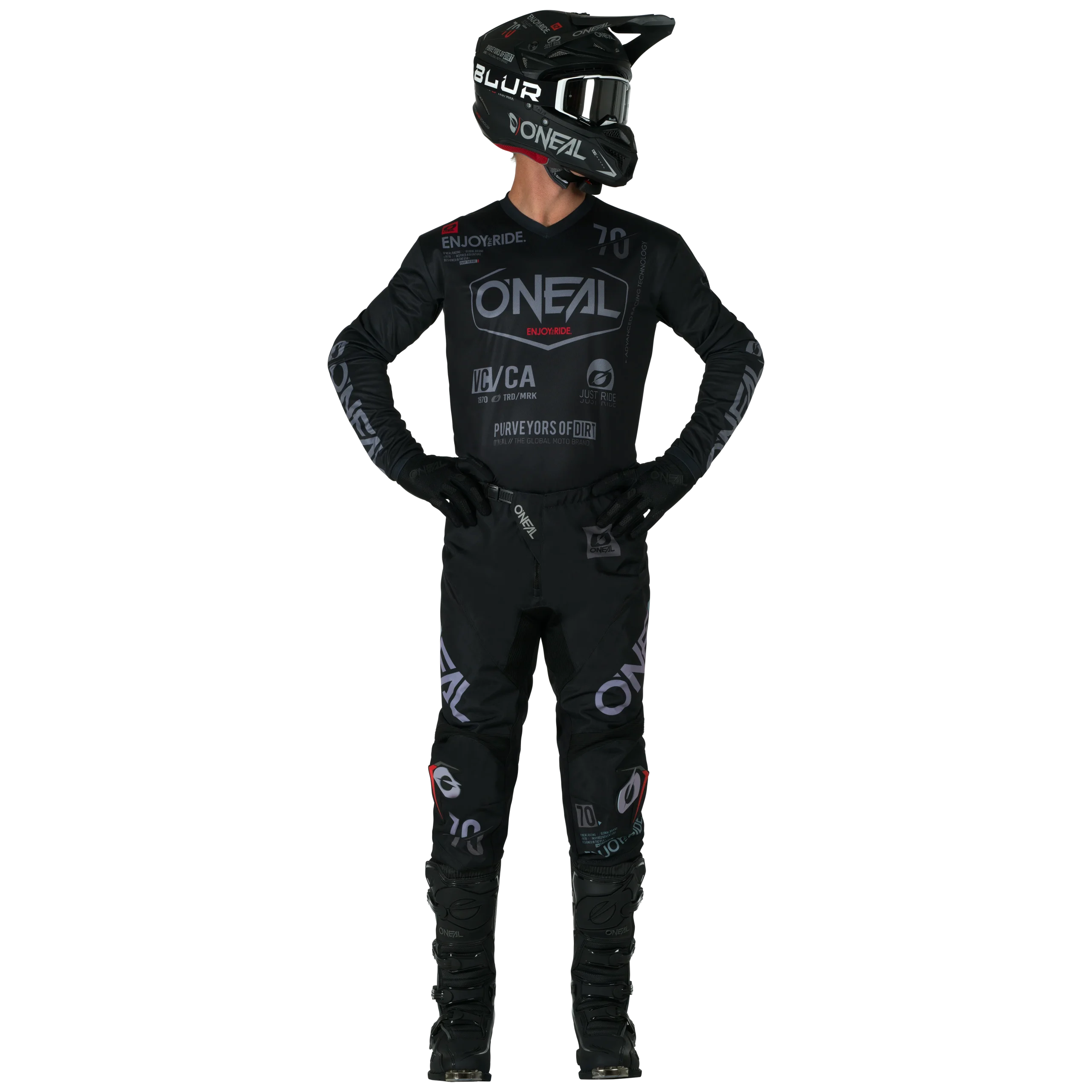 ONEAL_26_ELEMENTBRAND_BLACKGRAY_FULLBODY_FRONT_US_4000x FATO ONEAL ELEMENT BRAND - PRETO/CINZENTO - Image 1