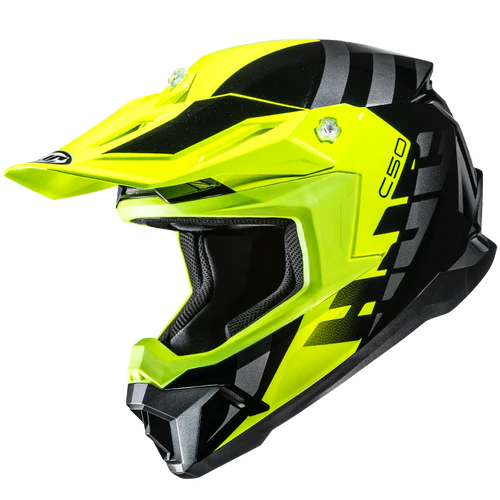 mc3h___c50_mirage_1 CAPACETE HJC C50 MIRAGE - PRETO/AMARELO FLUO - Image 1