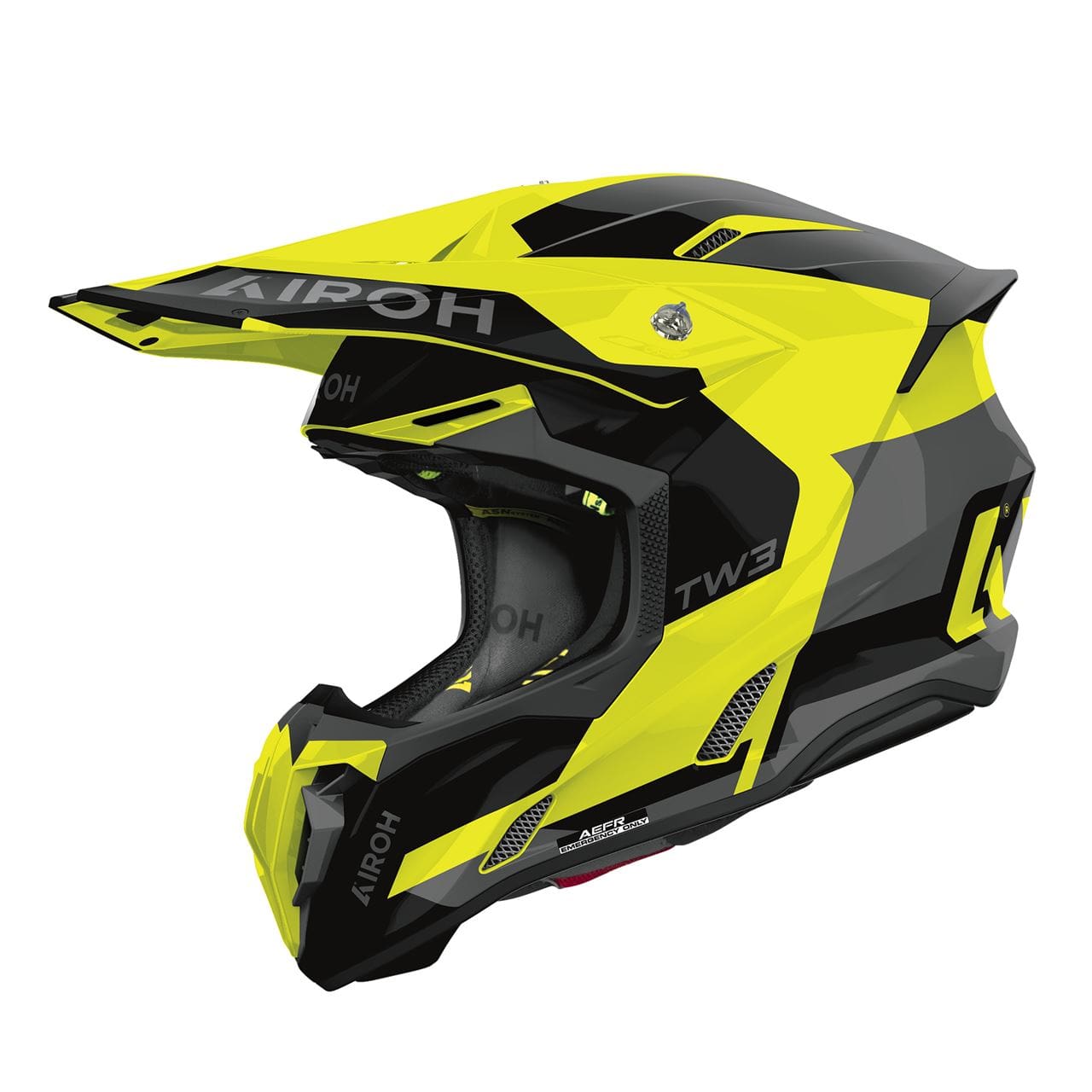 umfc4fymtqskm2sm2qwdemmgam2 AIROH TWIST 3 FANCY - PRETO/AMARELO FLUO - Image 1