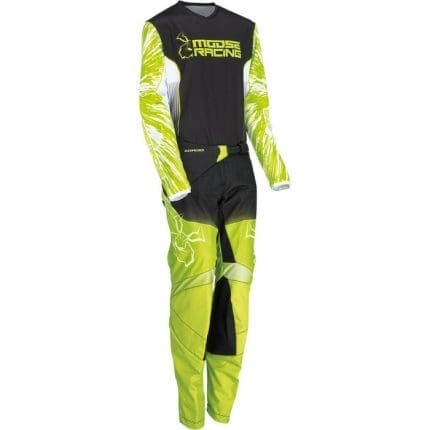 FATO CRIANÇA MOOSE RACING AGROID - PRETO/AMARELO FLUO