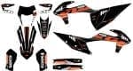 KIT DE AUTOCOLANTES KTM ULTRA RESISTENTE COM FUNDO PRIZM/PIXEL
